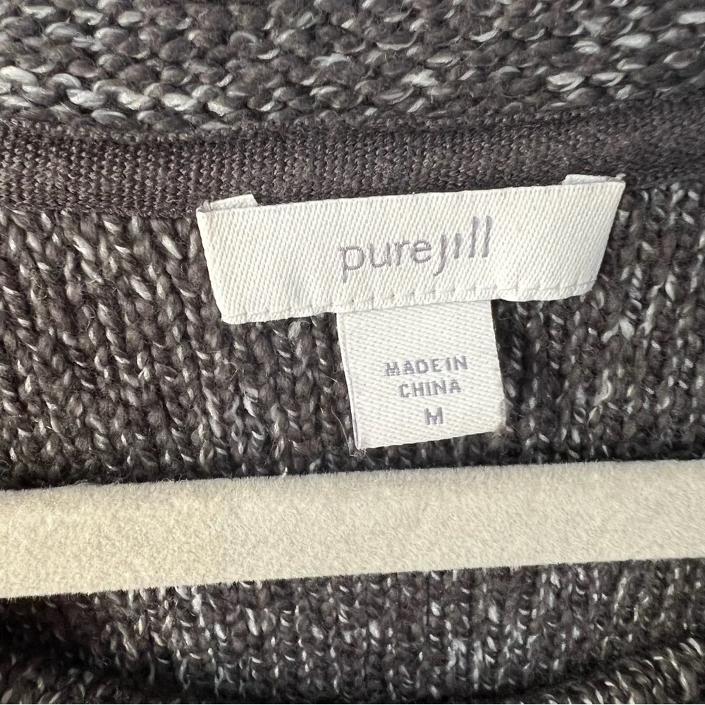 J. Jill Pure Jill Heathered gray sweater size med - Picture 5 of 7